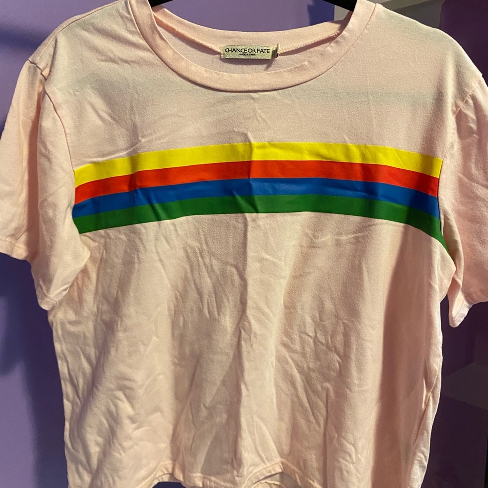 3 for $20 - Rainbow Stripe Crop Top